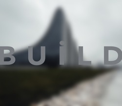 Modern build blurred unfocused background. Build write.