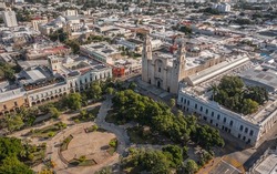 Aerial view of Plaza Grande in Merida