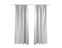 White grey Curtains Isolated On White background
