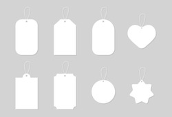 blank labels template price tags set vector