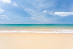 Phuket beach Thailand. tropical beach and sunny sky. 