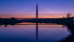 Sunset over the Northern Spire Bridge - Sunderland