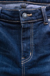 Jeans zipper, Close up of blue jeans denim jeans background.