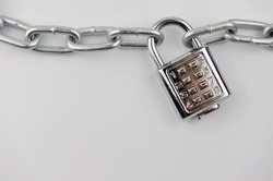 Lock and chain The lock is a type of padlock in which a sequence of numbers or symbols is used to open the lock