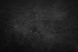 black background, vintage marbled textured border, black cement texture background. Black -Grey blank page