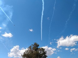 United States Airforce Academy in Colorado Springs, Colorado. May 25th 2021. Formation Drill Flyovers