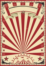 Circus red vintage.  a circus vintage poster for your show