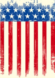American grunge flag. An american grunge flag for a background of a poster.
