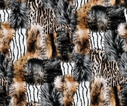 A meter pattern consisting of wild animal feathers in a Patchwork air