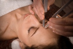 sound healing and facial anti-age massage with tuning forks