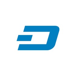 Dashcoin DASH Cryptocurrency logo vector