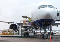 Loading cargo into the aircraft before departure