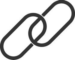 SEO Backlink icon vector, backlink symbol 