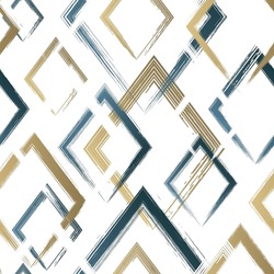 Abstract rhomb seamless pattern. Repeating gold grunge backdrop. Random rhombus. Background golden printed. Geometric texture. Repeated printing. Repeat patern for design prints. Vector illustration