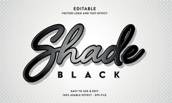 shade editable text effect with modern style usable for logo or brand title