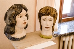 Ceramic figurines of the Virgin Mary and the baby Jesus