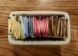 Ceramic container of all the sweet packets