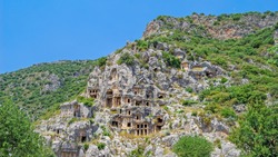 Rock-cut tombs in Myra (Demre, Turkey)