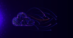 Multiple cloud symbol vector illustration, 2D cloud, 3D cloud, multi-cloud work connected big data.
