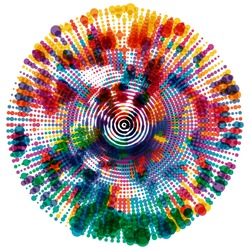 Abstract color splash & color spray background, artistic banner design