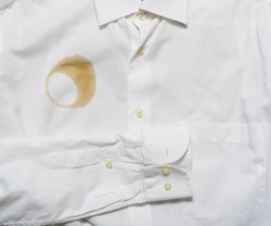coffee stain on a shirt