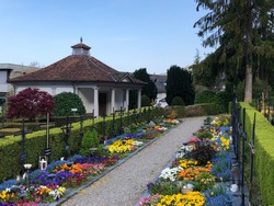 A local cemetery in the Vitznau settlement - Canton of Lucerne, Switzerland