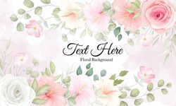 Beautiful floral background with soft floral ornament