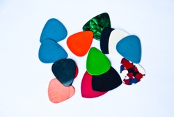 multicolour guitar picks