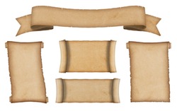 Paper scroll banner collection 5