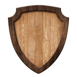 Defense protection shield or board made of natural wood with dar