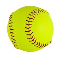 Softball  isolated on white background. Clipping path included 3