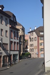 Beautiful Swiss architecture in Basel city centre, Switzerland, October 2021