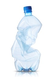 large plastic bottle on a white background