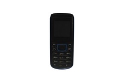 Feature phone isolated on white background, feature phone on top view, mobile phone features are sometimes called dumbphones.