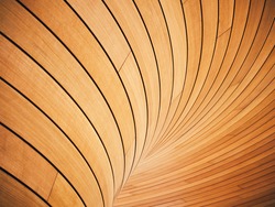 Wooden wall Tiles curve texture Architecture details interior decoration