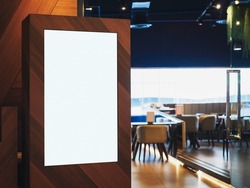 Blank Board Digital screen Poster Frame Restaurant Menu Mock up