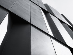 Architecture detail Facade design Modern building Black and White