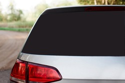 Rear window Car Mock up Places For Design, Car decal