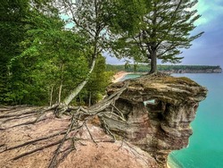 Chapel Rock at Pictured Rocks National Lakeshore in Michigan's Upper Peninsula