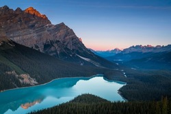 Morning over Peyto Lake in Canada's Banff National Park