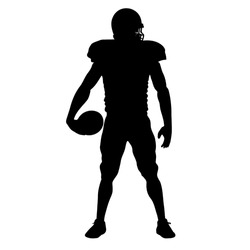 American football player silhouette. Vector illustration