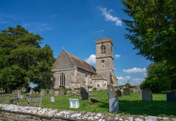 St Laurence's Church, Longney, Gloucestershire, England. Built in 13th century, tower is 14th century.