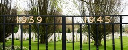 Entrance to the Commonwealth War Graves site at Harrogate, North Yorkshire,United Kingdom