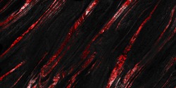 red color polished slice mineral, black and red glitter lights background, abstract luxury cloth or liquid wave or wavy folds of grunge silk texture satin velvet material or luxurious Christmas