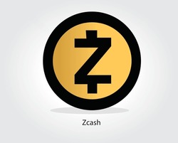 Zcash logo cryptocurrency vector illustration zec