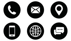 Contact us icon set. collection Communication icon. vector illustration