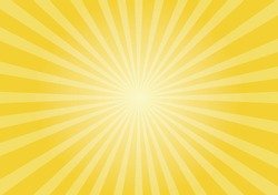 Sun rays Retro vintage style on yellow background,  Sunburst Pattern Background. Rays. Summer Banner Vector illustration