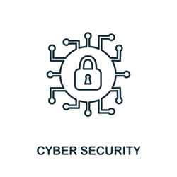Cyber Security icon. Simple element from internet security collection. Creative Cyber Security icon for web design, templates, infographics and more