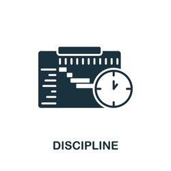 Discipline icon. Monochrome simple Business Intelligence icon for templates, web design and infographics