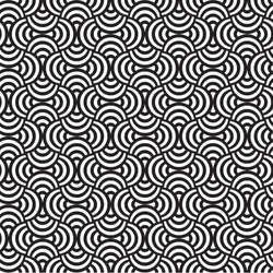 striped interweaving sector circles seamless vector pattern